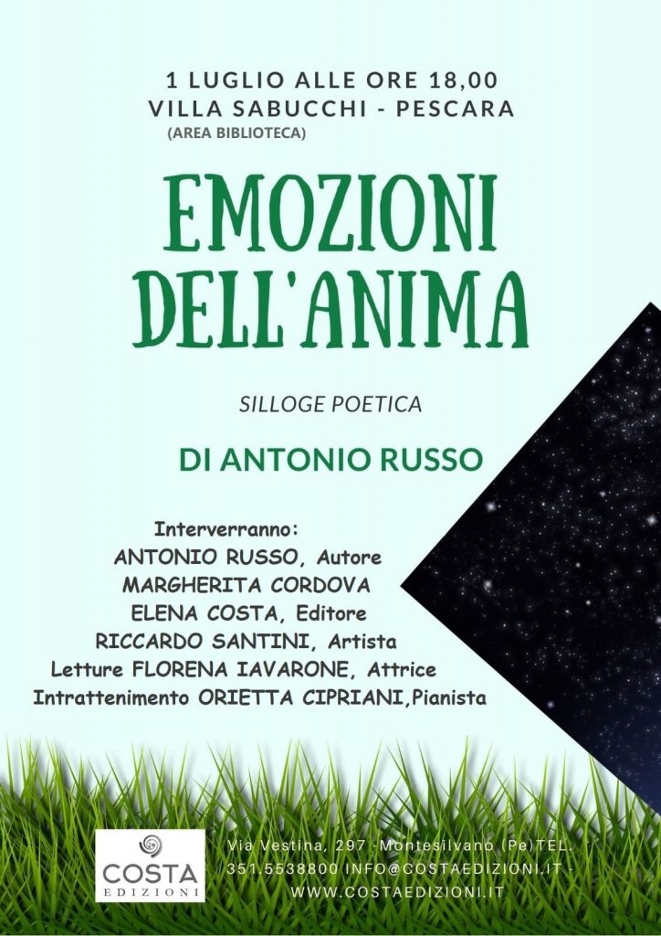 Antonio Russo presenta Emozioni dell’anima a Villa Sabucchi